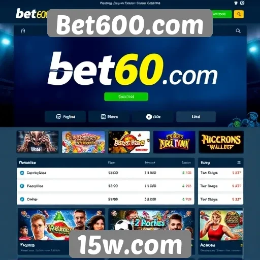 Interface do usuário do Bet600.com é analisada